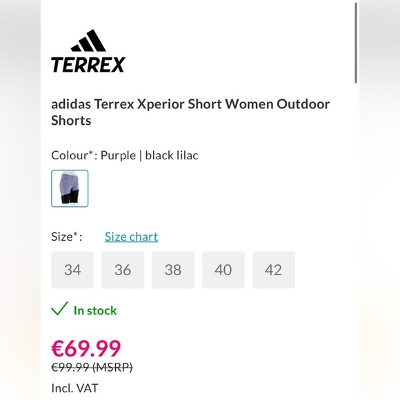 Adidas NWT SAMPLE Terrex Hiking Pant Size Small - Picture 11 of 12